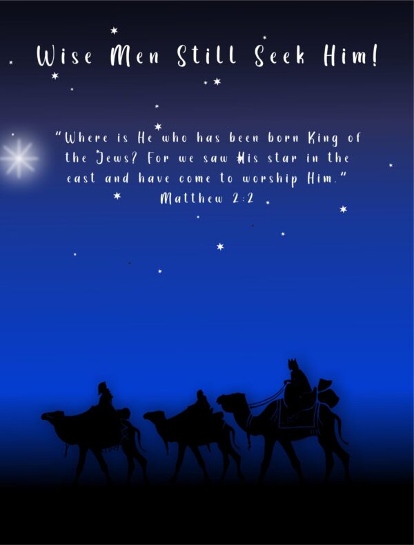 Christmas Digital Prints, Printable Wall Art, Scripture, Wise Men, Nativity, Luke 2 - Image 8