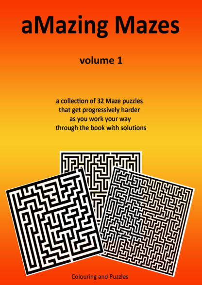 Amazing mazes volume 1, printable digital download puzzle book