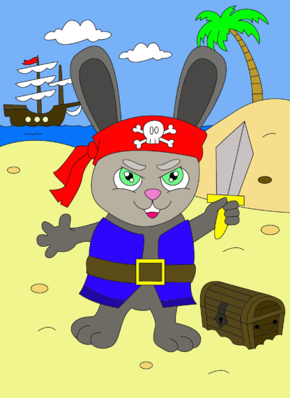 Children's Colouring book Pirates printable digital download for kids colouring pages - Image 4