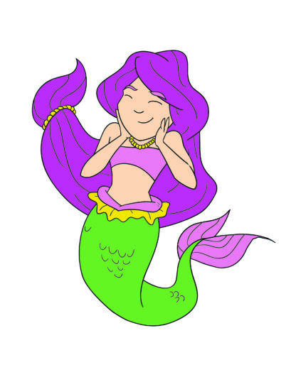 Children's Colouring book Mermaids printable digital download for kids colouring pages - Image 3