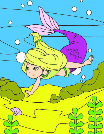 Children's Colouring book Under The Sea printable digital download for kids colouring pages - Image 3