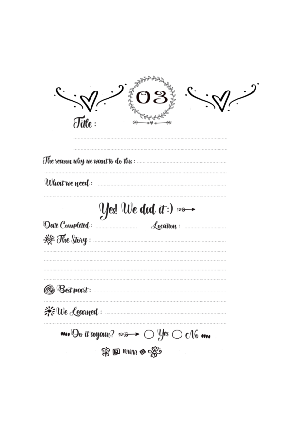 Bucket List for Couples Printable Journal - Image 7