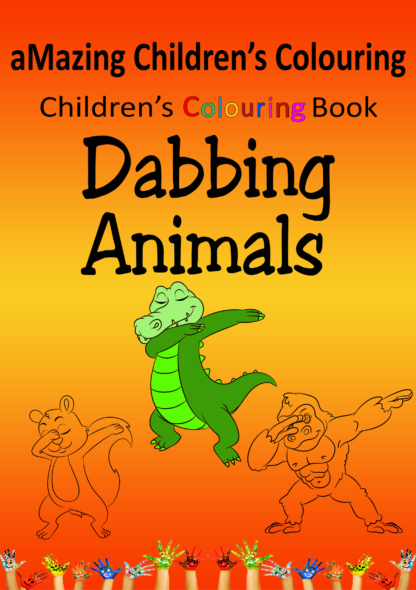 Children's Colouring book Dabbing Animals doing the Dabbing dance printable digital download for kids colouring pages