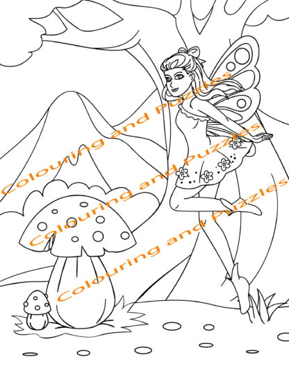 Children's Colouring book Forest Fairies printable digital download for kids colouring pages - Image 3