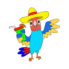 Children's Colouring book Cute Parrots printable digital download for kids colouring pages - Image 3