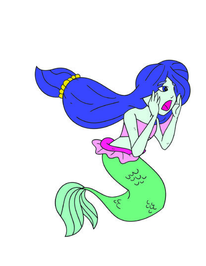 Children's Colouring book Mermaids printable digital download for kids colouring pages - Image 4