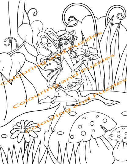 Children's Colouring book Forest Fairies printable digital download for kids colouring pages - Image 10