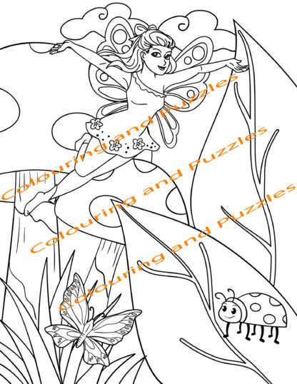 Children's Colouring book Forest Fairies printable digital download for kids colouring pages - Image 11