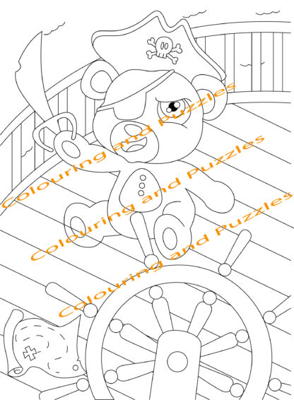 Children's Colouring book Pirates printable digital download for kids colouring pages - Image 6