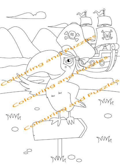 Children's Colouring book Pirates printable digital download for kids colouring pages - Image 10