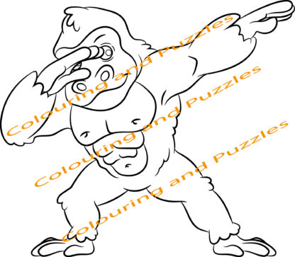 Children's Colouring book Dabbing Animals doing the Dabbing dance printable digital download for kids colouring pages - Image 6