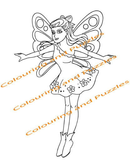 Children's Colouring book Fairies printable digital download for kids colouring pages - Image 10