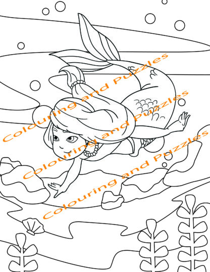 Children's Colouring book Under The Sea printable digital download for kids colouring pages - Image 7