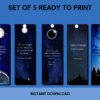 Set of 10 Fantasy Printable Bookmarks home printable PDF instant download - Image 4