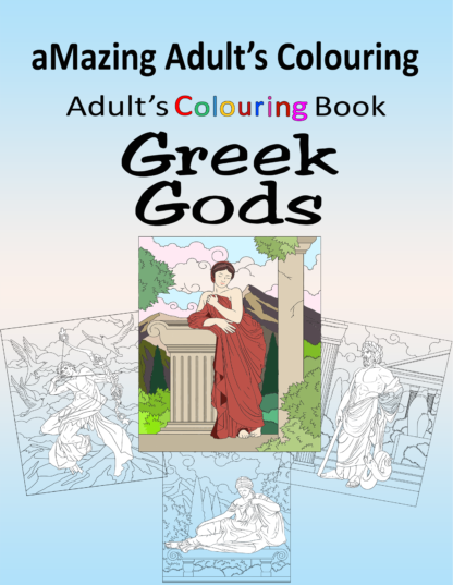 Greek Gods two printable Colouring Books plus digital workbook instant download home printable adults teens mythology ancient Greece