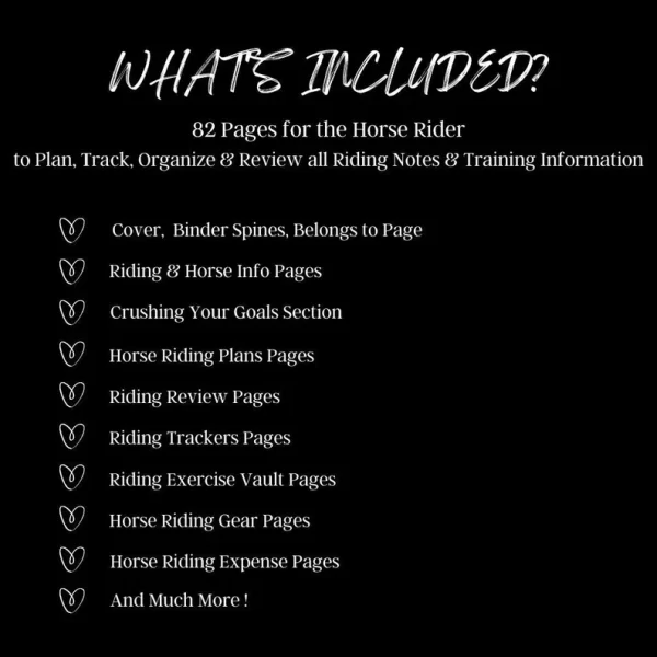 Minimalist Horse Riding Journal | Black & White | 82 Page PDF - Image 3