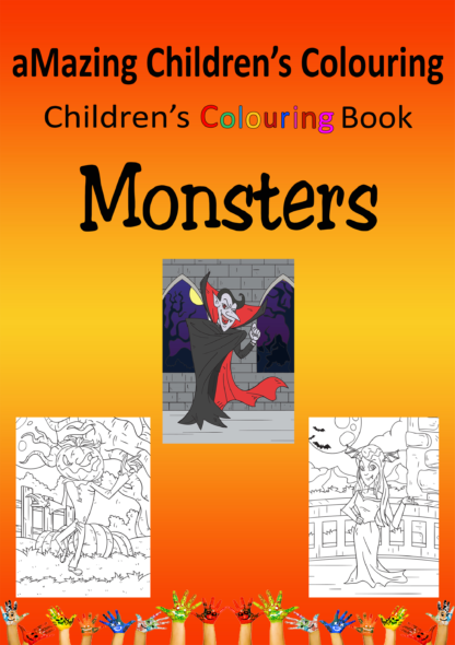 Children's Colouring book Monsters printable digital download for kids colouring pages plus 2 Dot to Dot books activity pack connect the dots