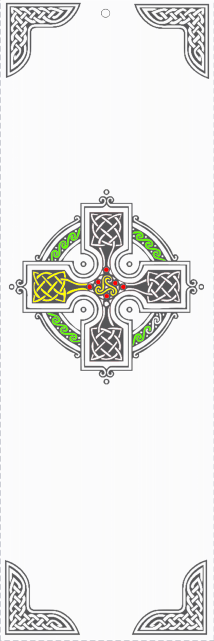 Set of 5 Celtic design Printable Bookmarks to colour home printable PDF instant download - Image 3