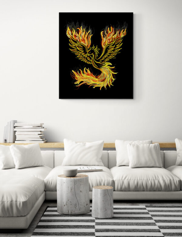 Feng Shui Wall Art - Phoenix, Wall Art For Home & Office, South Wall Art, Feng Shui For Fame And New Opportunities - Image 3