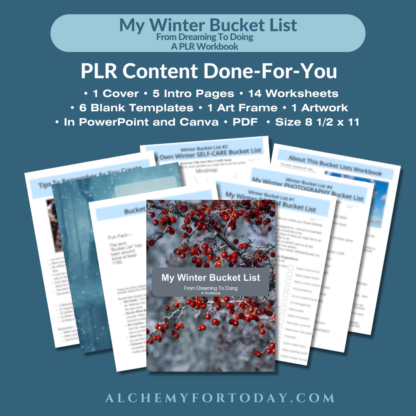 My Winter Bucket List, From Dreaming To Doing, A PLR Workbook - Image 2