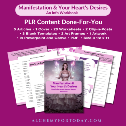 Manifestation & Your Heart's Desires, How To Become A Success Magnet, A PLR Info Workbook - Image 2