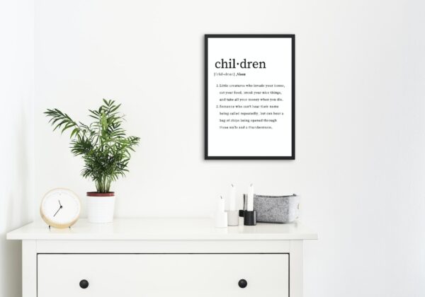 Funny Definition of Children Digital Print, Wall Art, PRINTABLE - Image 4