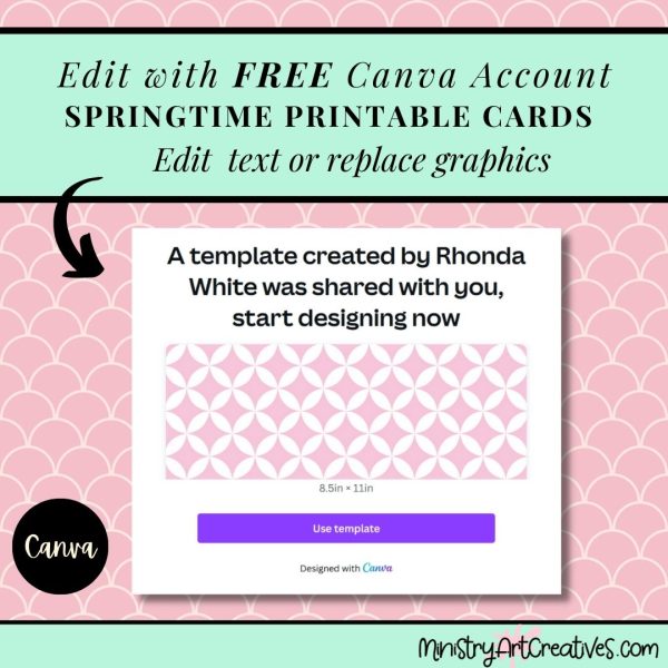 Springtime Printable Cards Canva Template - Image 5