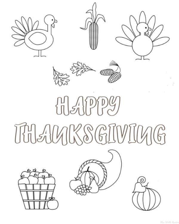 Thanksgiving Coloring Book - Image 10