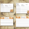 autumn recipe cards printable