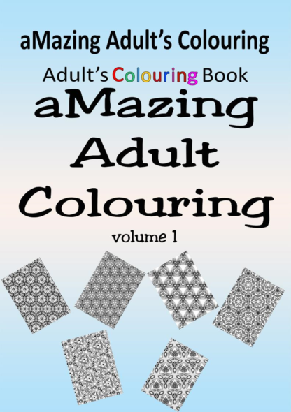 aMazing Adult Colouring Volume 1, 50 Geometric Designs printable digital download for grownups colouring pages