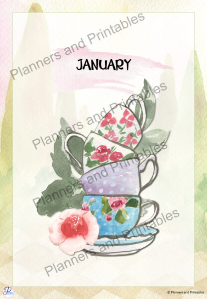 Alice in Wonderland themed Goal Planner 55 pages undated digital download print at home - Image 11