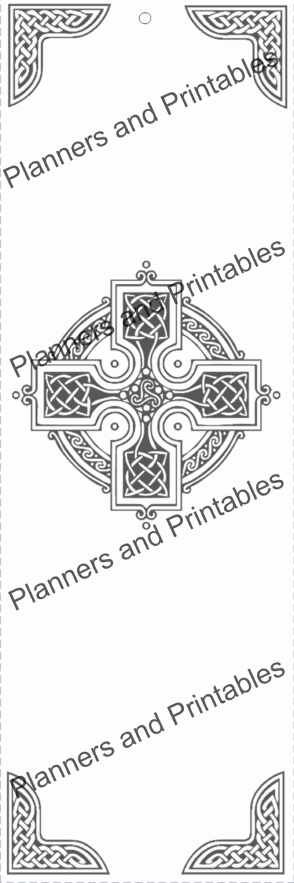 Set of 5 Celtic design Printable Bookmarks to colour home printable PDF instant download - Image 8