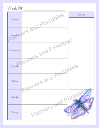 Printable Dragonfly Dreams Journal printable planner undated digital download home printable PDF - Image 12