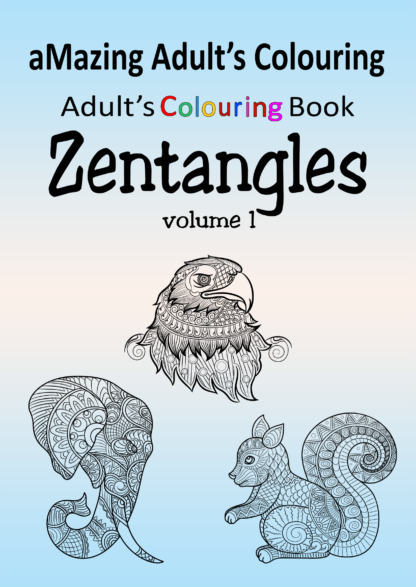 aMazing Adult Colouring Zentangles volume 1 40 Animal themed Designs printable digital download for grownups colouring pages