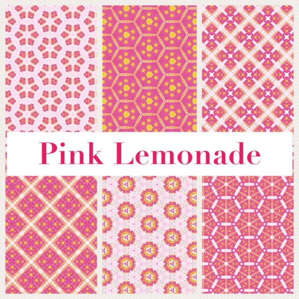 PRINTABLE Pink Lemonade Digital Paper Pack Scrapbook Paper Set of 6 Sheets