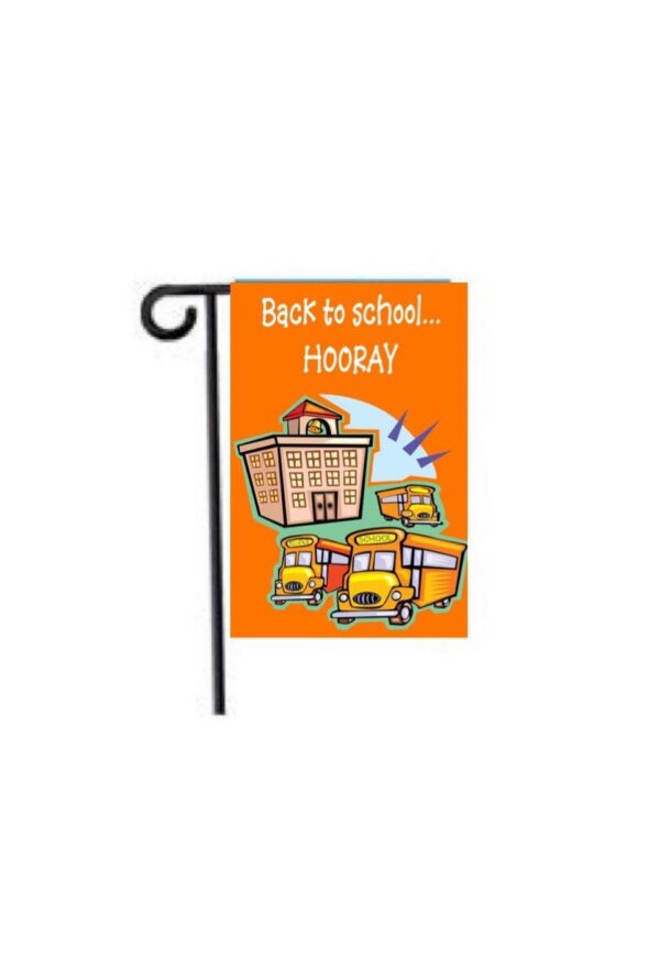 Back 2 School Garden Flag "12.5 x 18", Personalize at No Add'l Cost