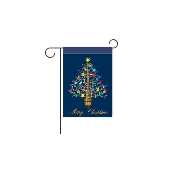 Garden Flag  "Merry Christmas"  in Navy " 12.5" x 18", Personalize at No Add'l Cost