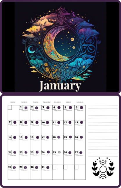 2024 Mystical Moon Phases Calendar